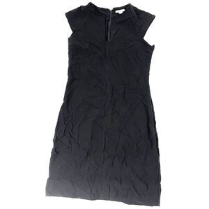 Bar III Black Dress Squared V Neck Cap Sleeve Large